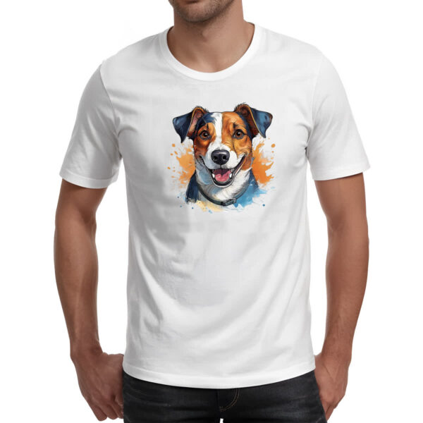 Camiseta Unissex Jack Russell Terrier Watercolor Arte - Imagem 2