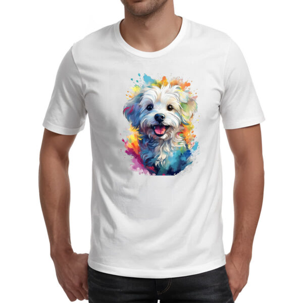 Camiseta Unissex Maltes Watercolor Arte - Imagem 2