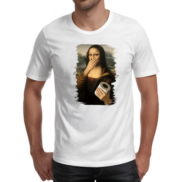 Camiseta Unissex Mona Lisa que fedo - Imagem 2