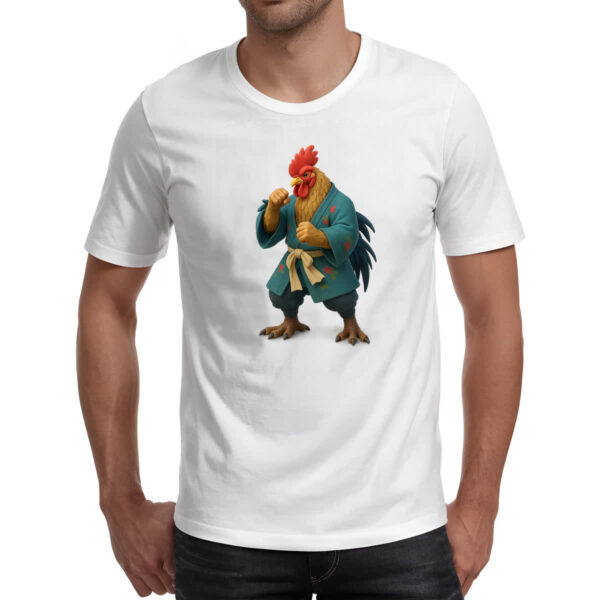 Camiseta Unissex Galo Samurai 3D - Imagem 2