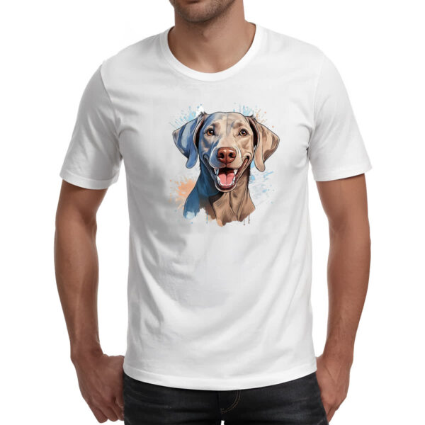 Camiseta Unissex Weimaraner Watercolor Arte - Imagem 2
