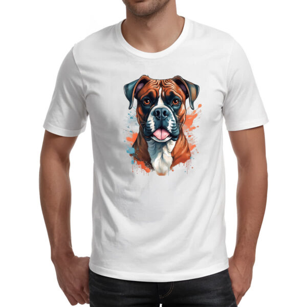 Camiseta Unissex Boxer Watercolor Arte - Imagem 2