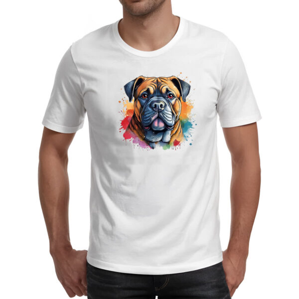 Camiseta Unissex Bulmastife Watercolor Arte - Imagem 2