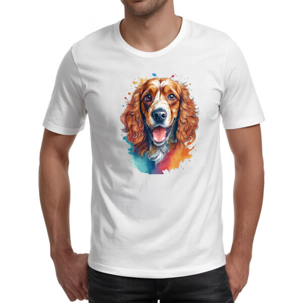 Camiseta Unissex Cocker spaniel ingles Watercolor Arte - Imagem 2
