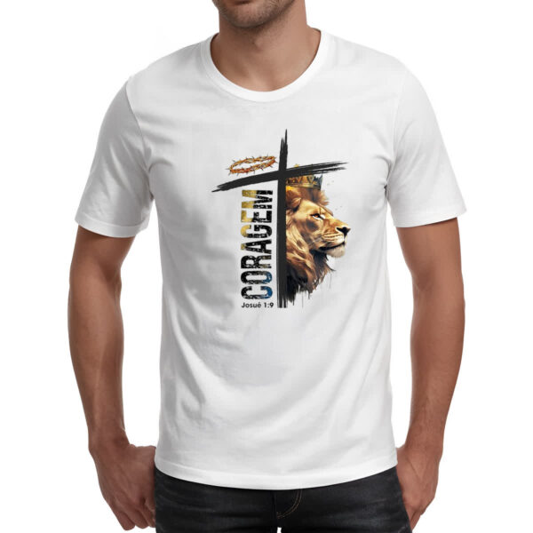 Camiseta Unissex Coragem Josue 1-9 - Imagem 2
