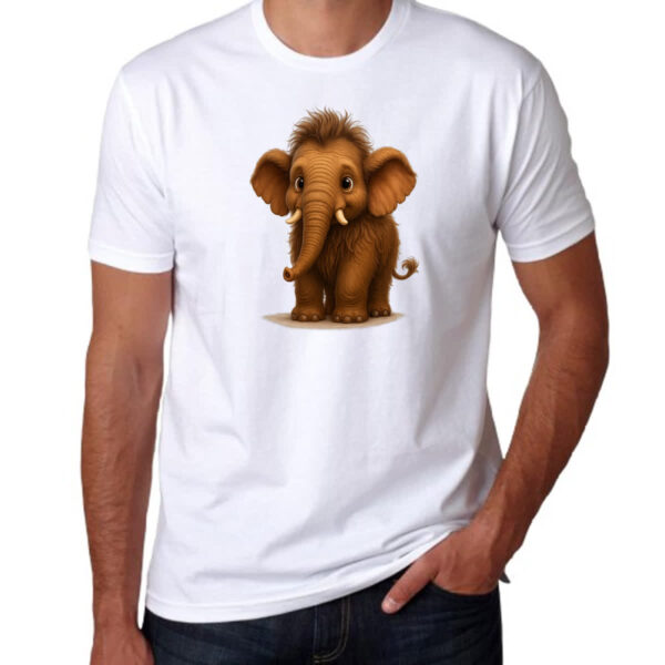 Camiseta Unissex Filhote de Mamute 3D art - Imagem 3