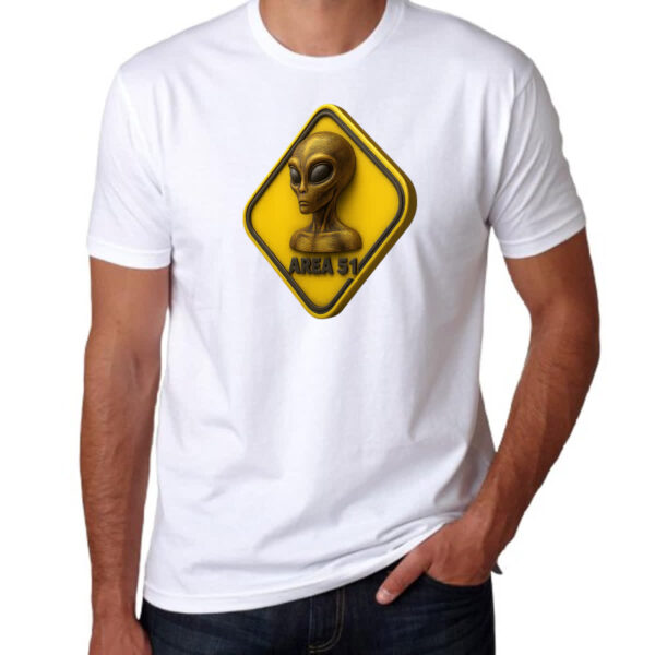 Camiseta Unissex Placa ET Area 51 3D - Imagem 3