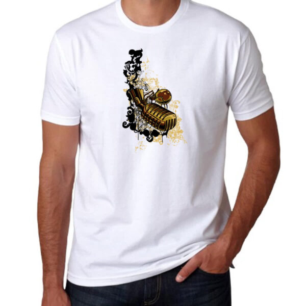 Camiseta Unissex Microofone Gothic Arte - Imagem 3