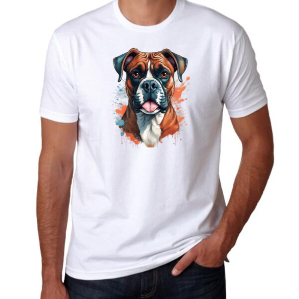 Camiseta Unissex Boxer Watercolor Arte - Imagem 3