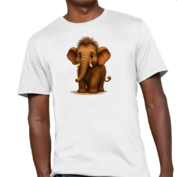 Camiseta Unissex Filhote de Mamute 3D art - Imagem 4