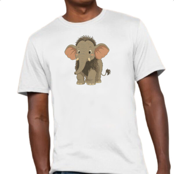 Camiseta Unissex Filhote de Mamute Cartoon - Imagem 4