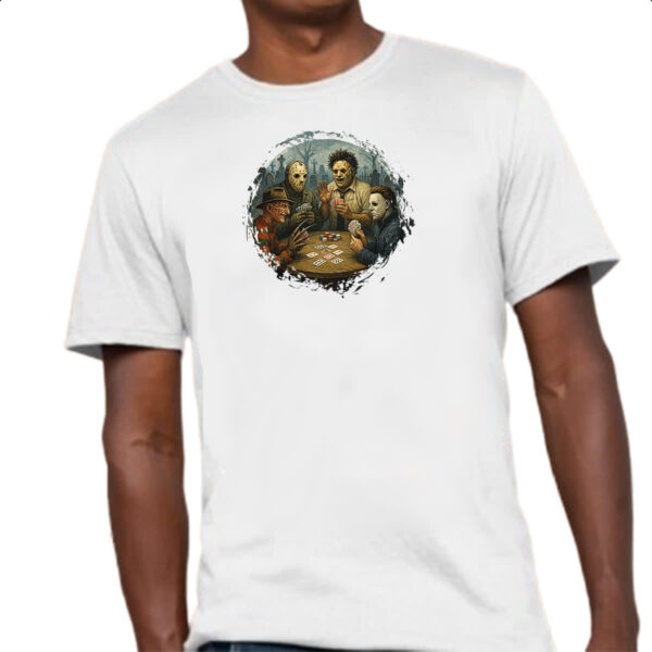 Camiseta Unissex Carteado do horror - Imagem 4