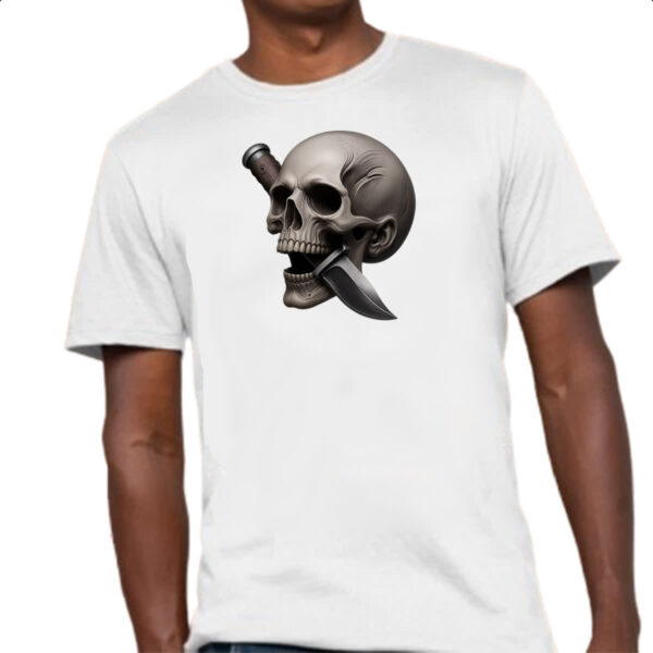 Camiseta Unissex Faca na caveira - Imagem 4