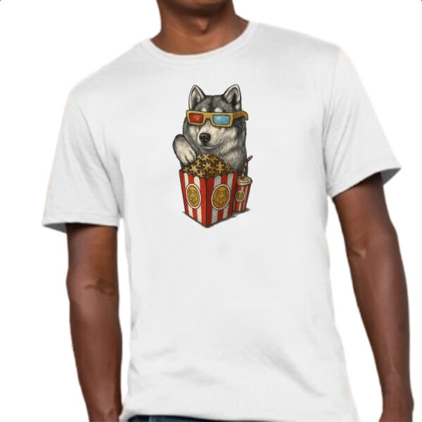 Camiseta Unissex Lobo cinema 3D - Imagem 4
