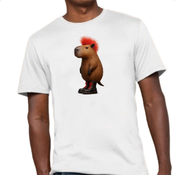 Camiseta Unissex Punkvara capivara - Imagem 4