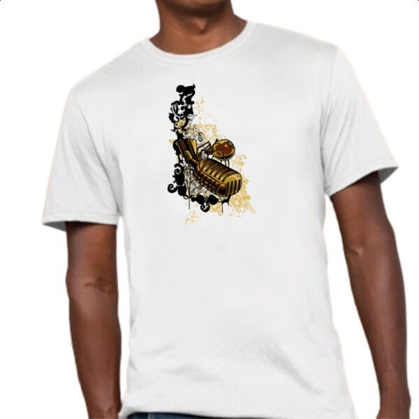 Camiseta Unissex Microofone Gothic Arte - Imagem 4