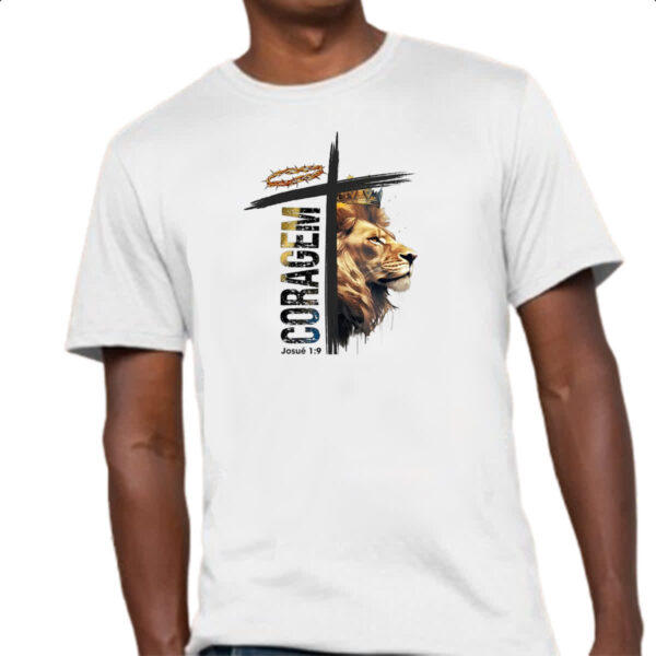 Camiseta Unissex Coragem Josue 1-9 - Imagem 4