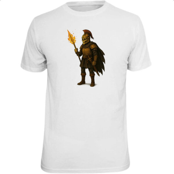Camiseta Unissex Caveira guerreira medieval