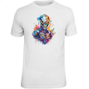 Camiseta Unissex Exterminador Watercolor Arte
