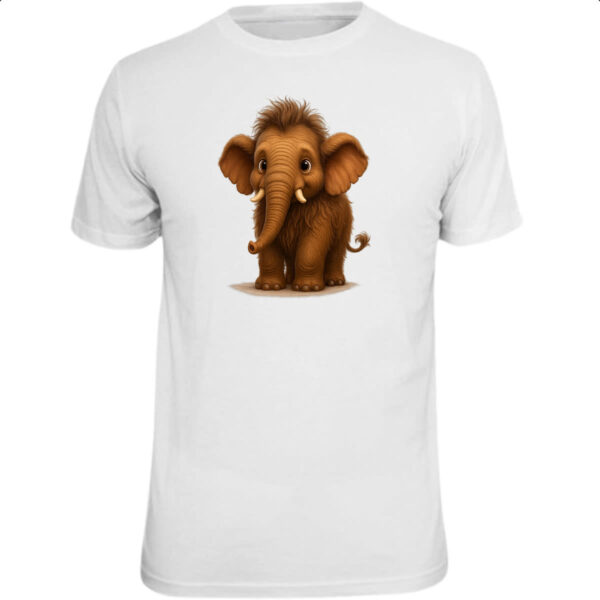 Camiseta Unissex Filhote de Mamute 3D art