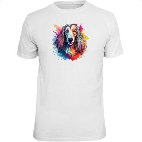 Camiseta Unissex Galgo afegao Watercolor Arte