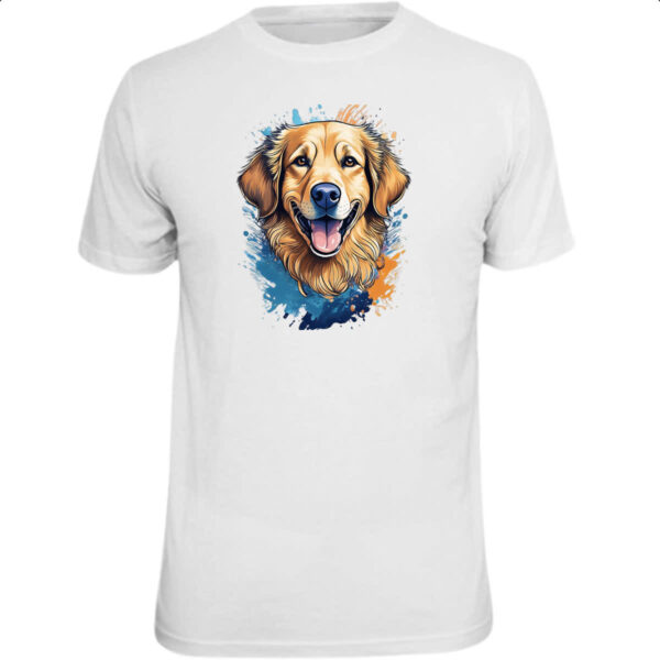 Camiseta Unissex Golden Retriever Watercolor Arte