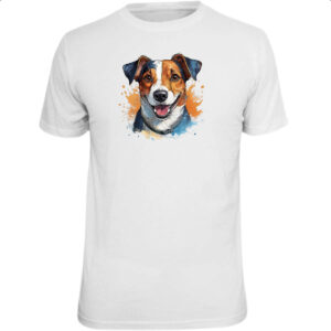 Camiseta Unissex Jack Russell Terrier Watercolor Arte