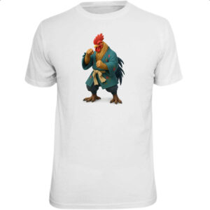 Camiseta Unissex Galo Samurai 3D