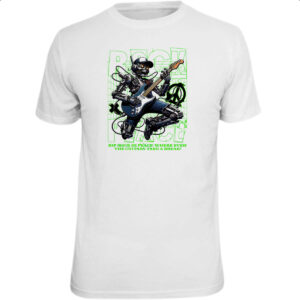 Camiseta Unissex Skull Robot Rock
