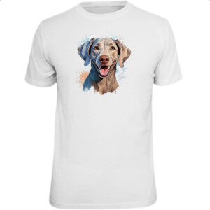 Camiseta Unissex Weimaraner Watercolor Arte