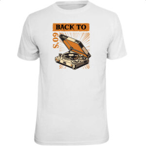 Camiseta Unissex Back to anos 60 vitrola