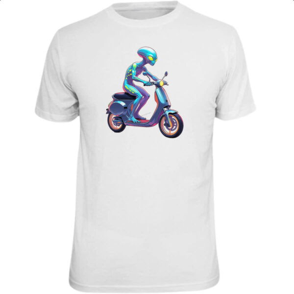 Camiseta Unissex ET andando de moto