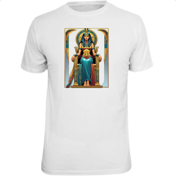 Camiseta Unissex Deusa Isis em seu trono