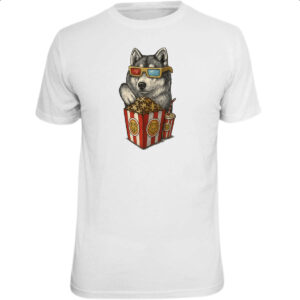 Camiseta Unissex Lobo cinema 3D