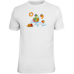 Camiseta Unissex Tartaruguinha na praia