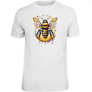Camiseta Unissex Abelha Watercolor Arte