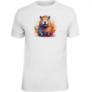 Camiseta Unissex Capivara Watercolor Arte