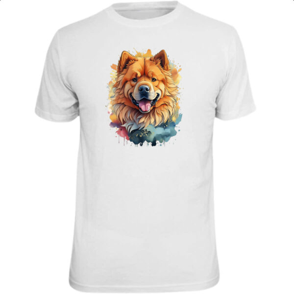 Camiseta Unissex Chow Chow Watercolor Arte