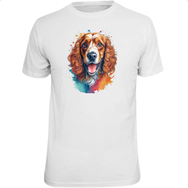 Camiseta Unissex Cocker spaniel ingles Watercolor Arte