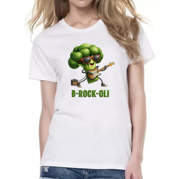 Camiseta Baby Look Brocolis Rock Roll - Imagem 2