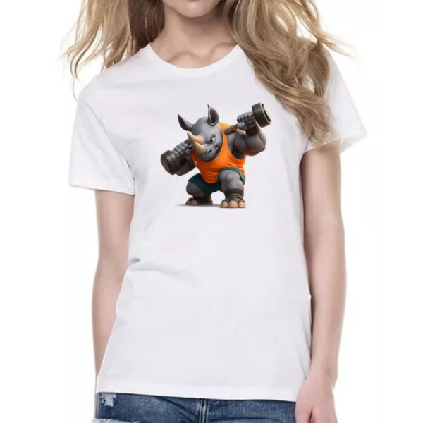 Camiseta Baby Look Rinoceronte Maromba - Imagem 2