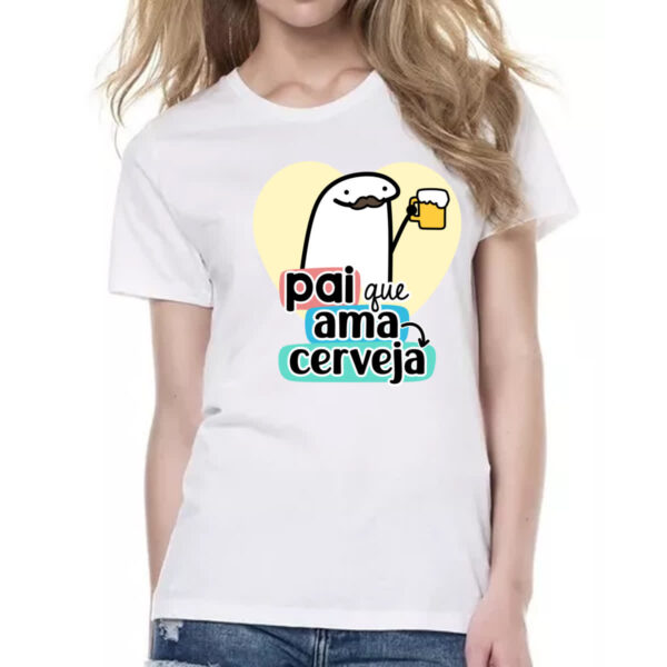 Camiseta Baby Look Dia dos Pais Flork Cerveja - Imagem 2