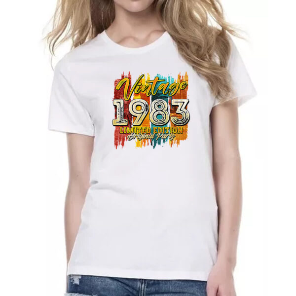 Camiseta Baby Look Vintage 1983 Limited Edition - Imagem 2