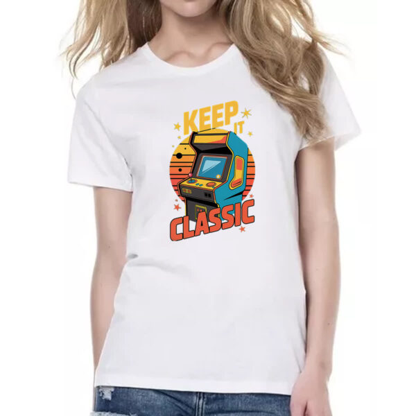 Camiseta Baby Look Arcade Keep it Classic - Imagem 2