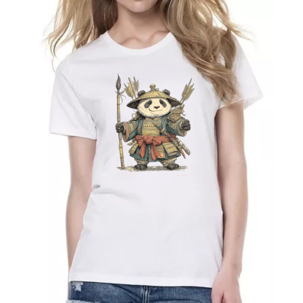 Camiseta Baby Look Panda Samurai - Imagem 2
