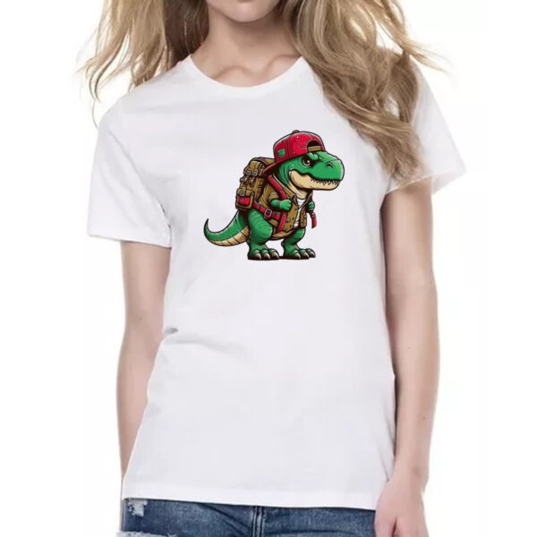 Camiseta Baby Look T-Rex aventureiro - Imagem 2