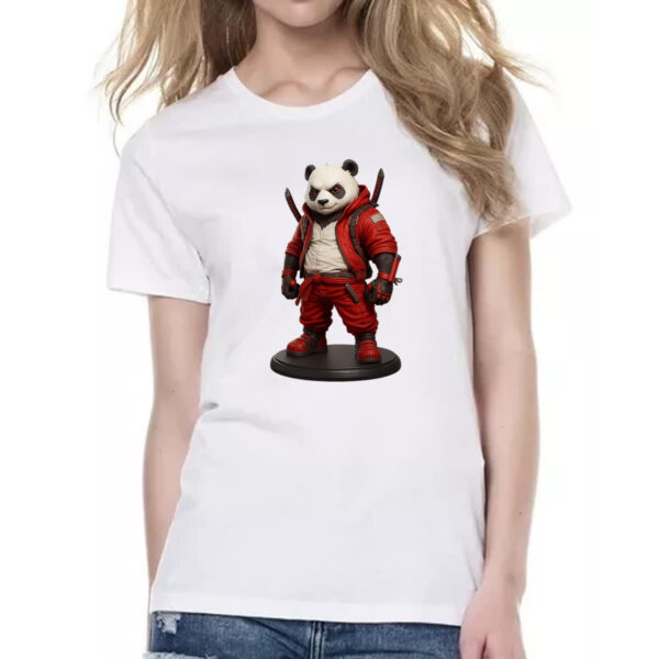 Camiseta Baby Look Panda Punk Samurai - Imagem 2