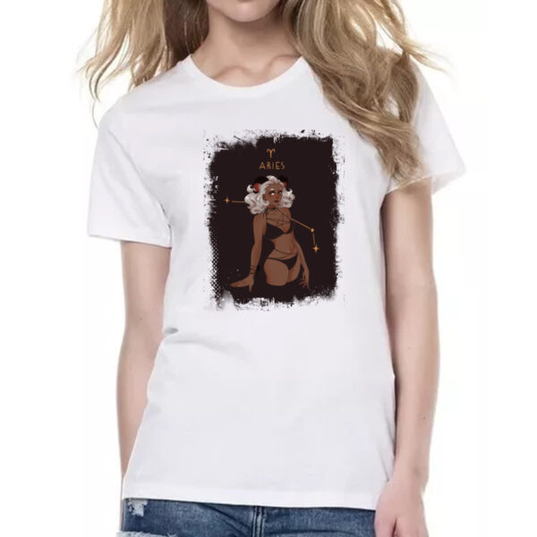 Camiseta Baby Look Anime Signo de Aries - Imagem 2
