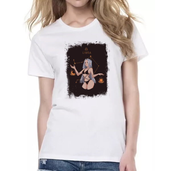 Camiseta Baby Look Anime Signo de Libra - Imagem 2