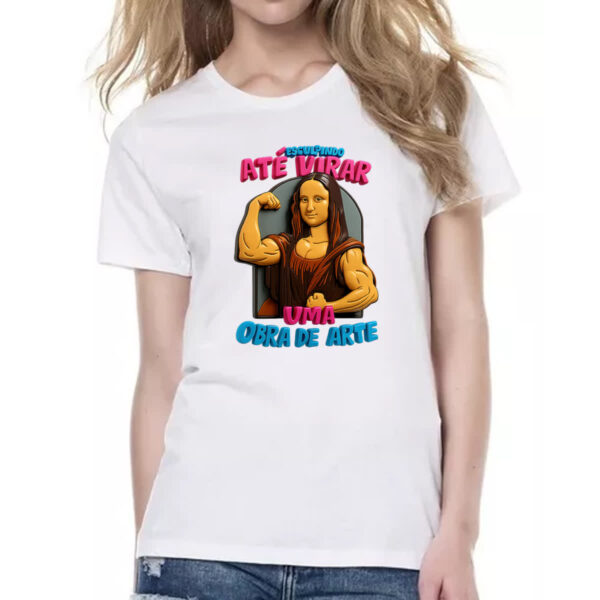 Camiseta Baby Look Esculpindo ate virar obra de arte - Imagem 2